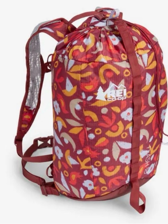 REI Handbags - REI Co-op Patterned Red Drawstring Daypack